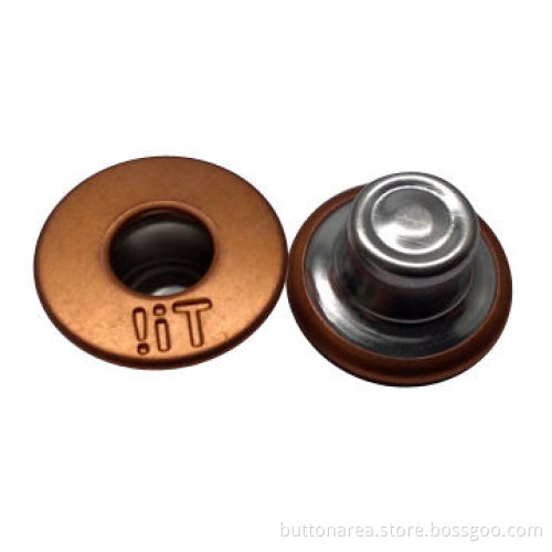 Brass Shank Button with Double Nail, Jeans Button